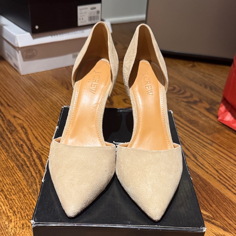 J. Crew Women's Beige Suede Heels